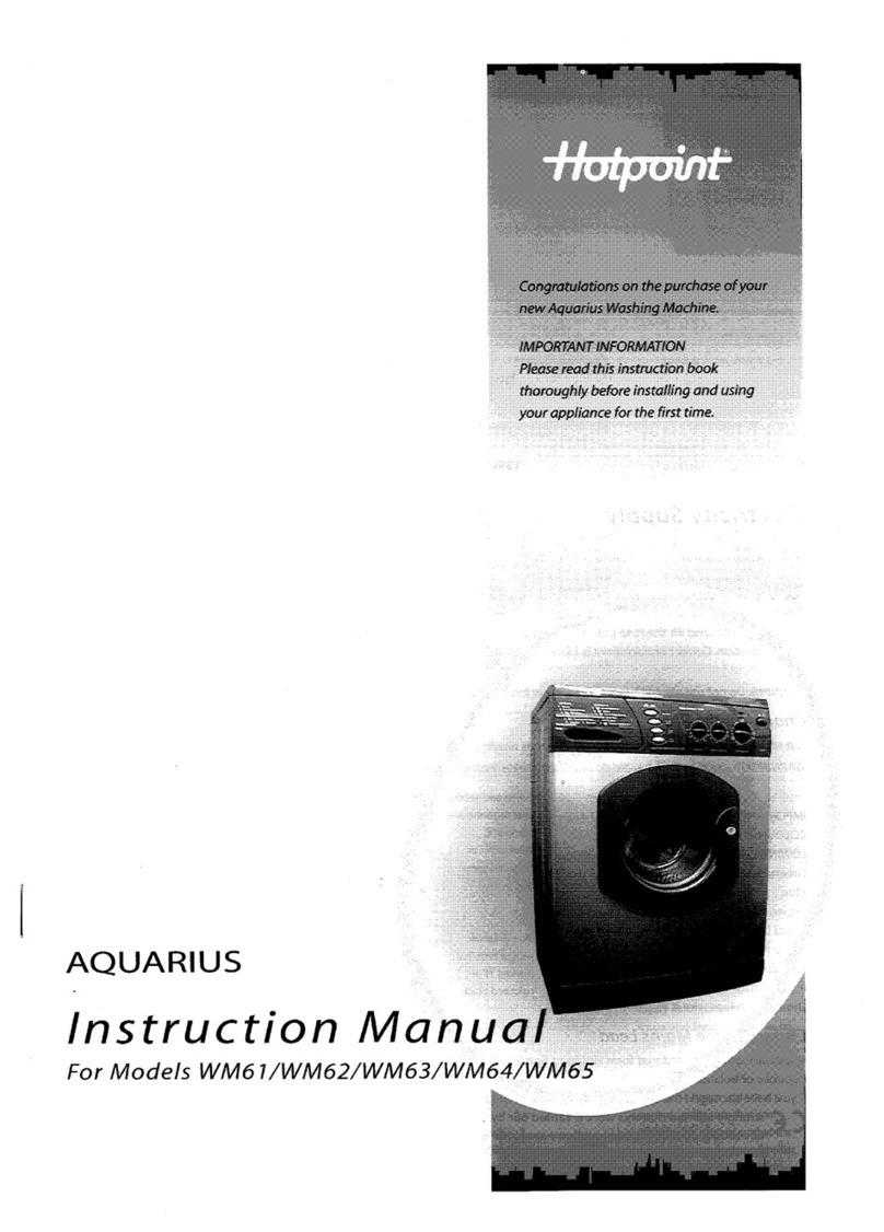 Hotpoint AQUARIUS WM61 instruction manual