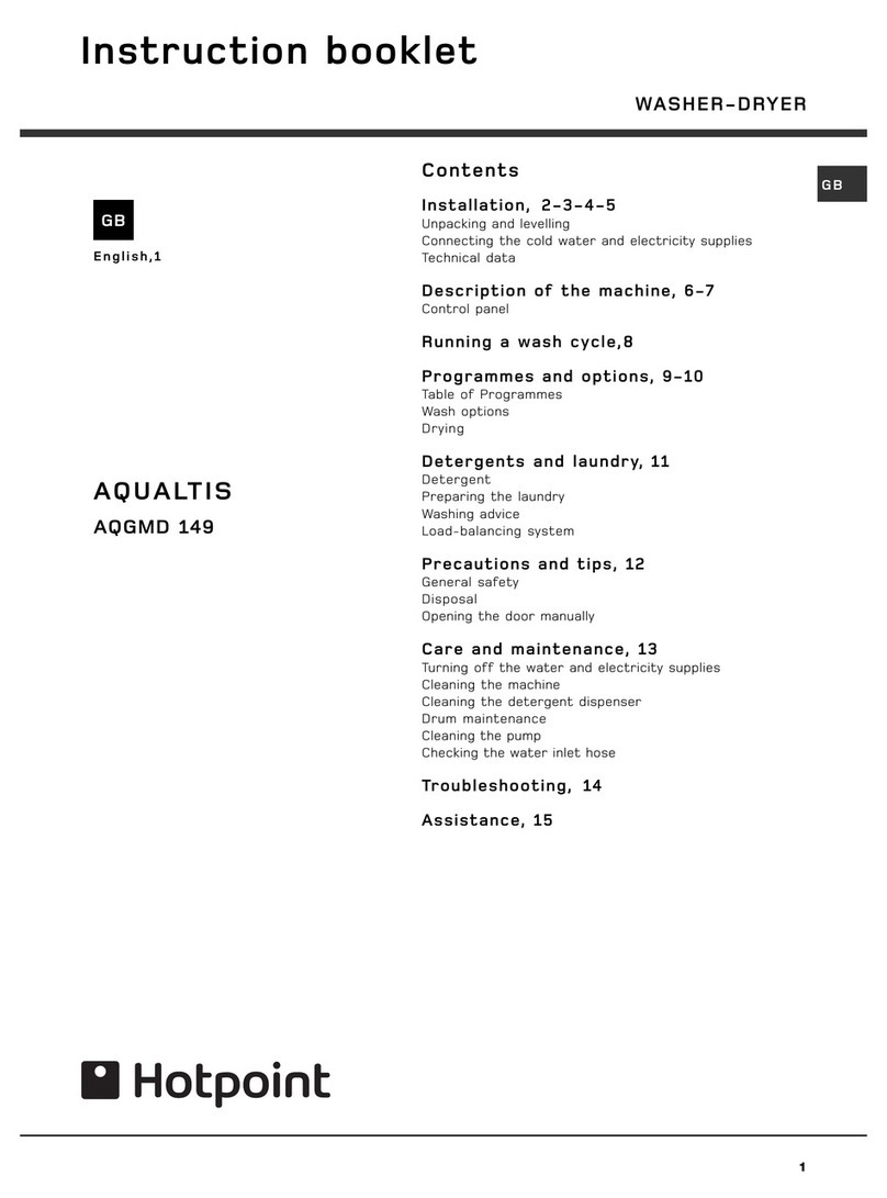 Hotpoint Aqualtis AQGMD149 User manual