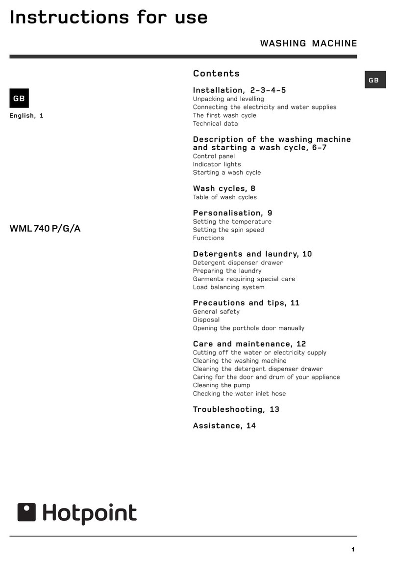 Hotpoint WML 740 P/G/A Instructions for use