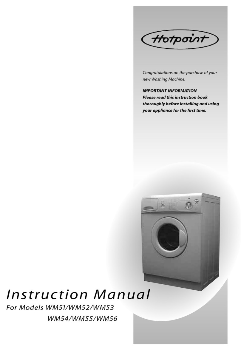 Hotpoint WM51 User manual Hotpoint WM51 User manual