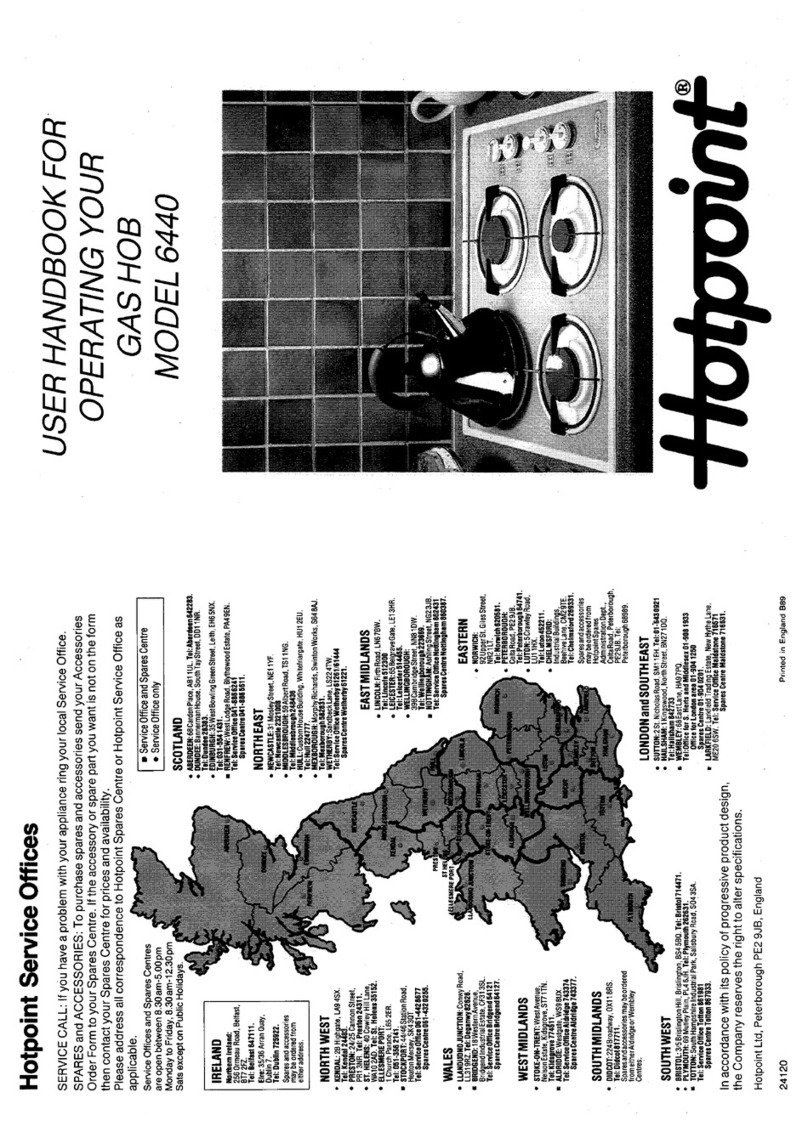 Hotpoint 6440 User handbook for operating