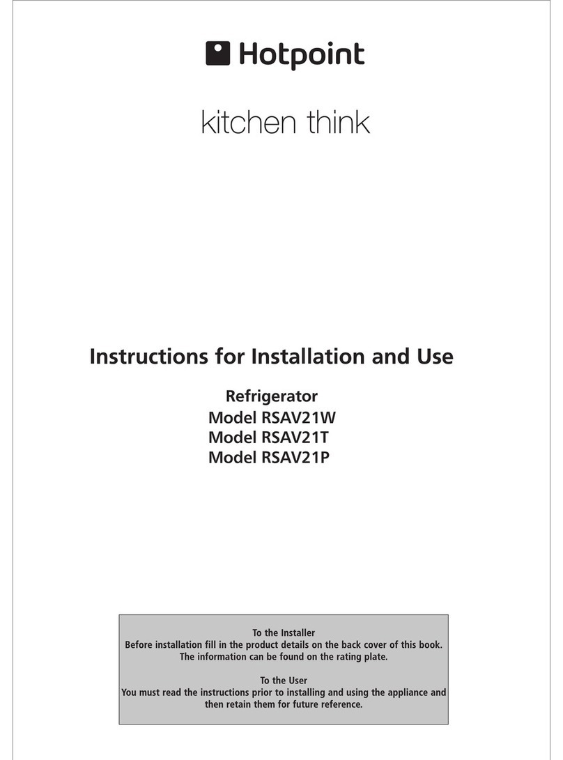 Hotpoint RSAV21T User manual Hotpoint RSAV21T User manual