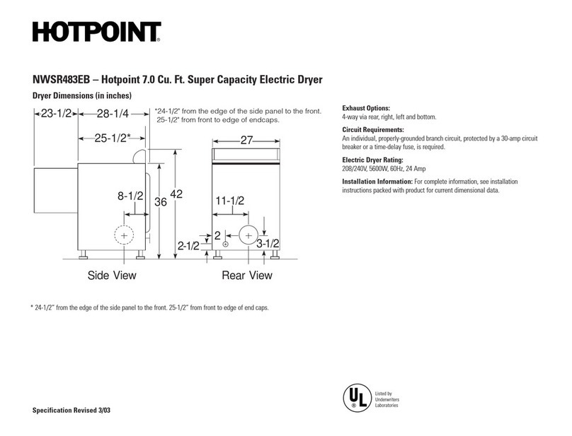 Hotpoint NWSR483EBWW User manual Hotpoint NWSR483EBWW User manual