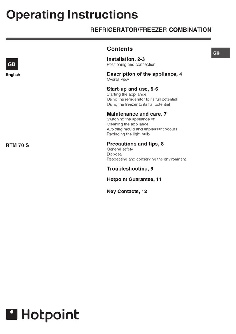 Hotpoint RTM 70 S operating instructions