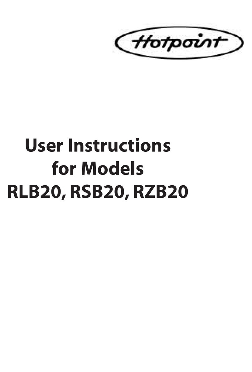 Hotpoint RLB20 User manual