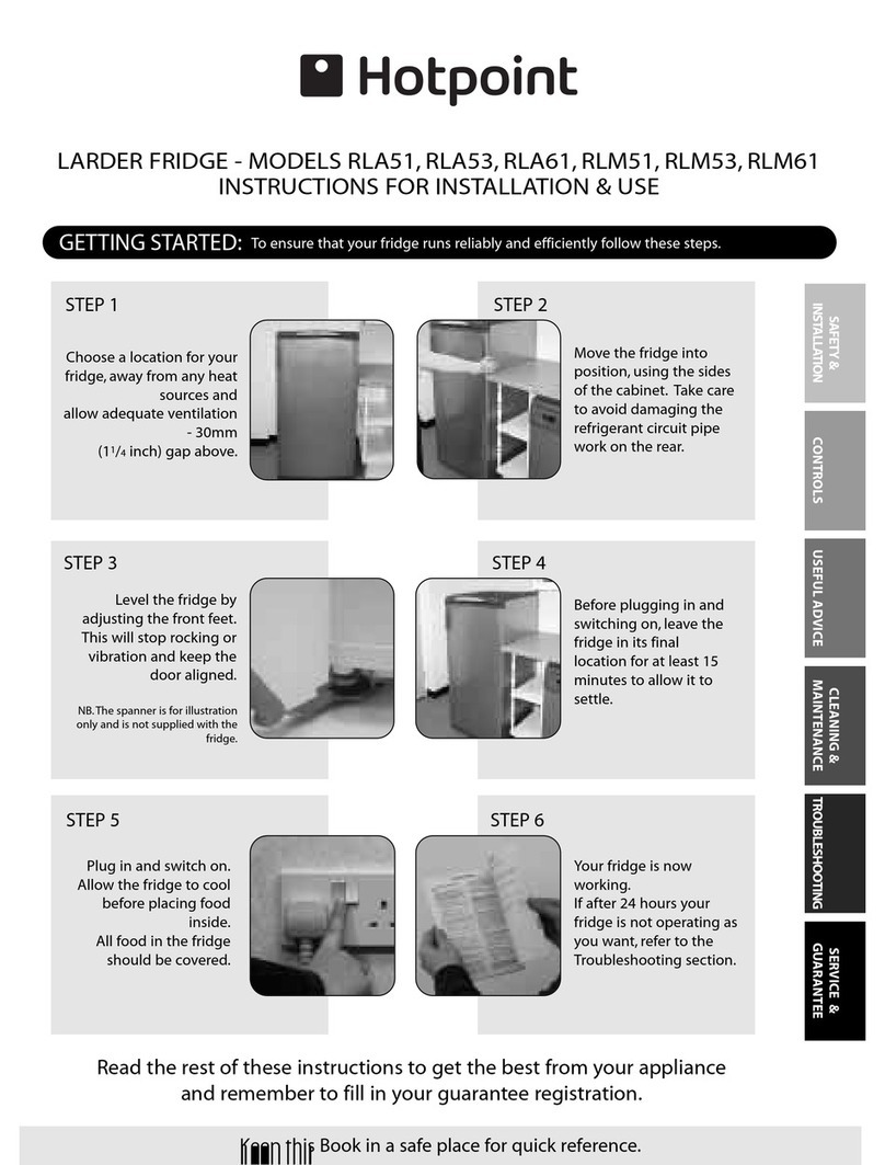 Hotpoint RLA51 User manual