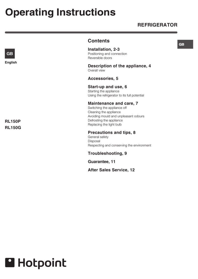 Hotpoint RL150G operating instructions
