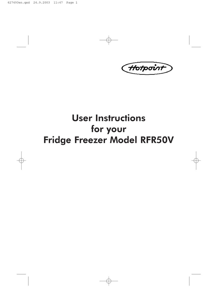 Hotpoint RFR50V User instructions Hotpoint RFR50V User instructions
