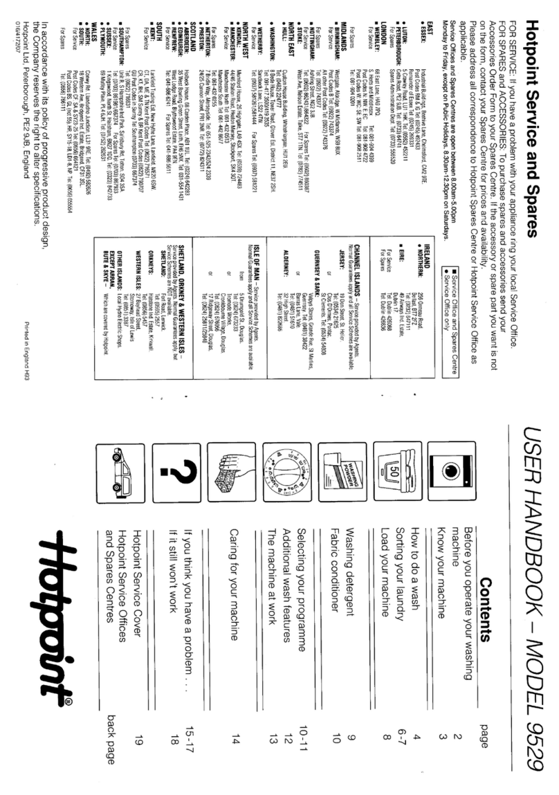 Hotpoint 9529 Instruction Manual