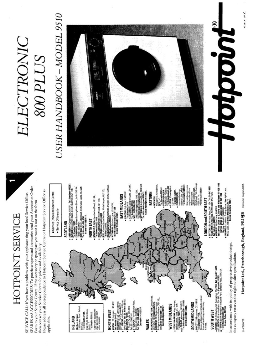 Hotpoint 9510 Instruction Manual