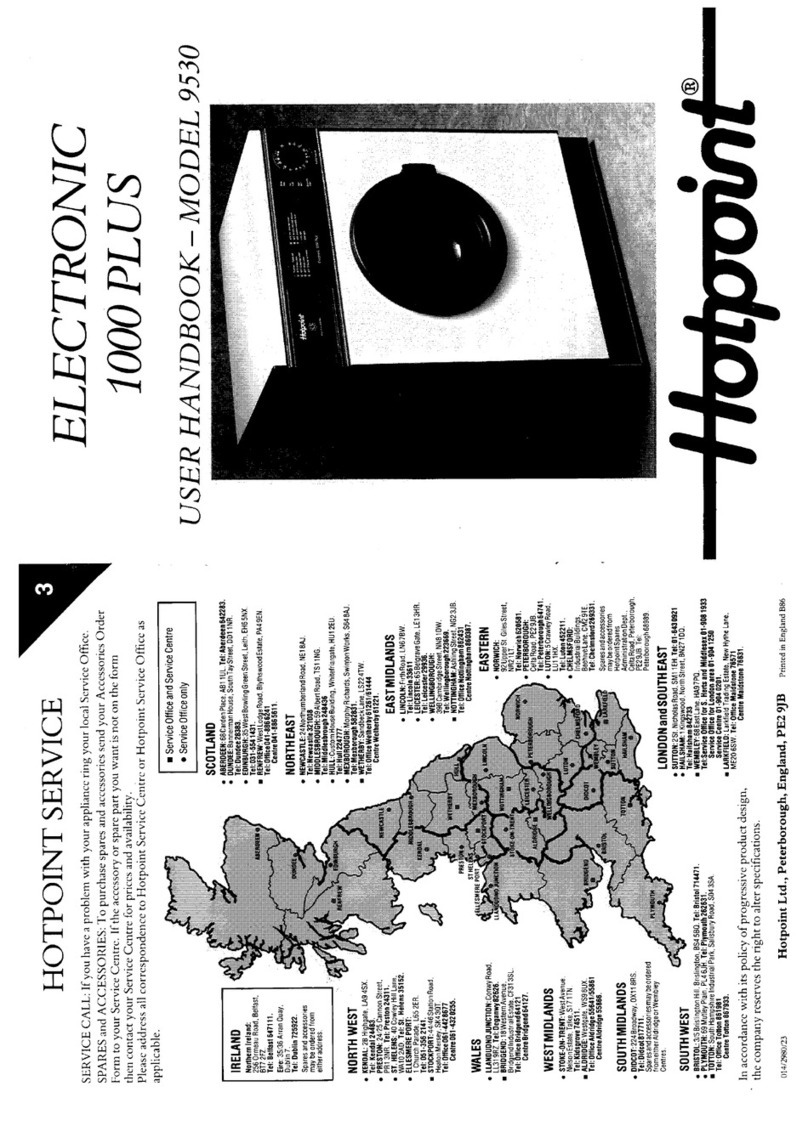 Hotpoint Electronic 1000 Plus User handbook