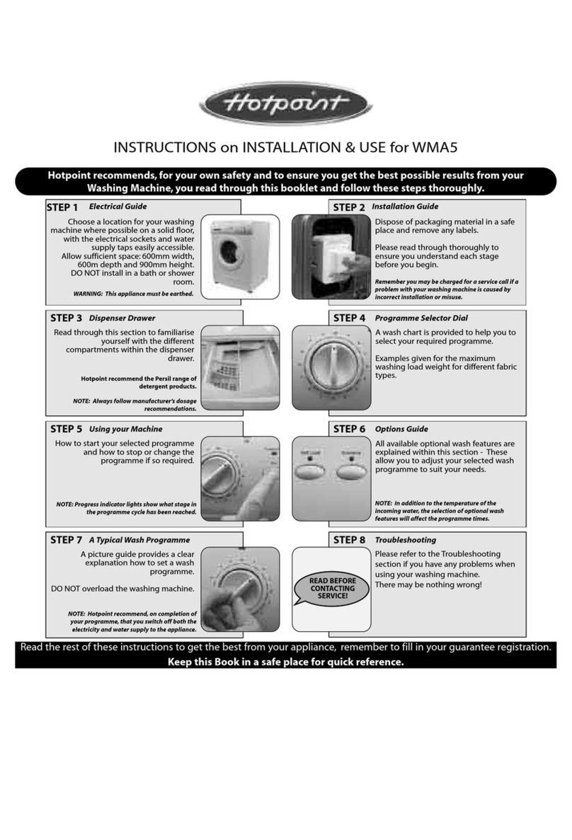 Hotpoint WMA5 User manual