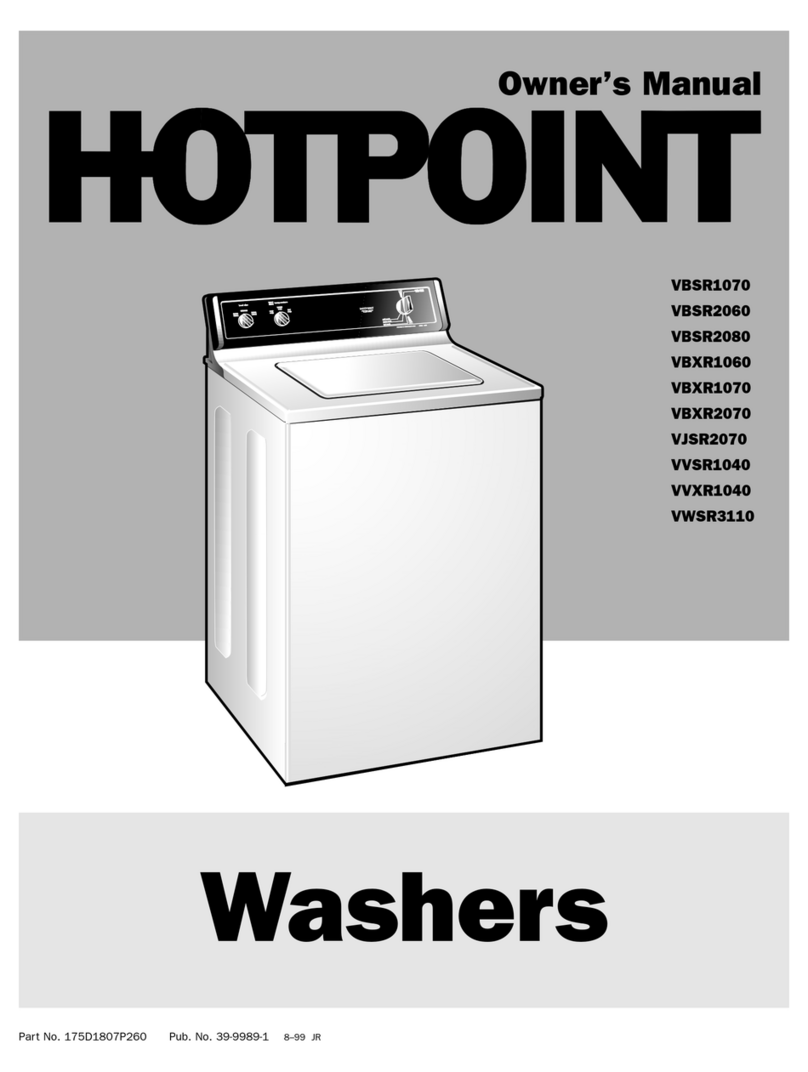 Hotpoint VBXR1060 owner's manual