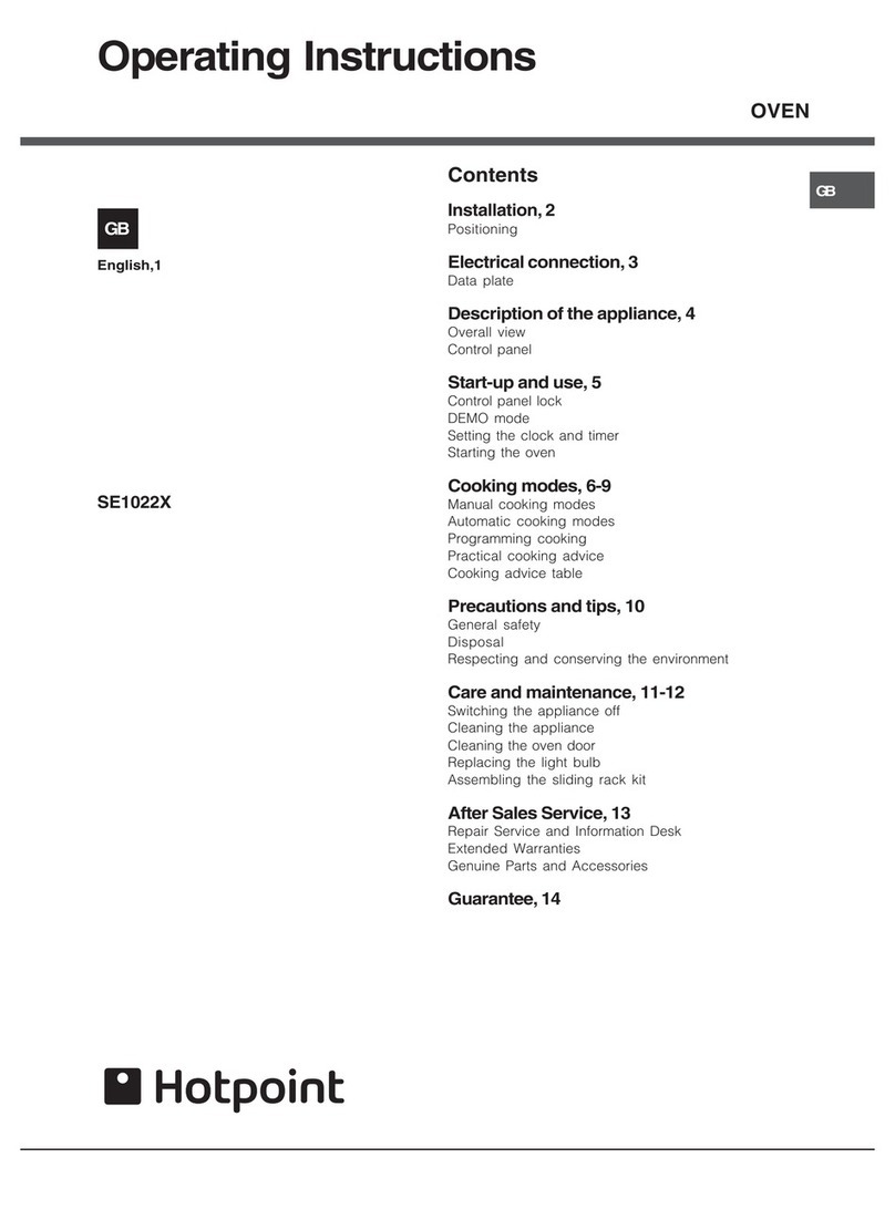 Hotpoint SE1022X User manual
