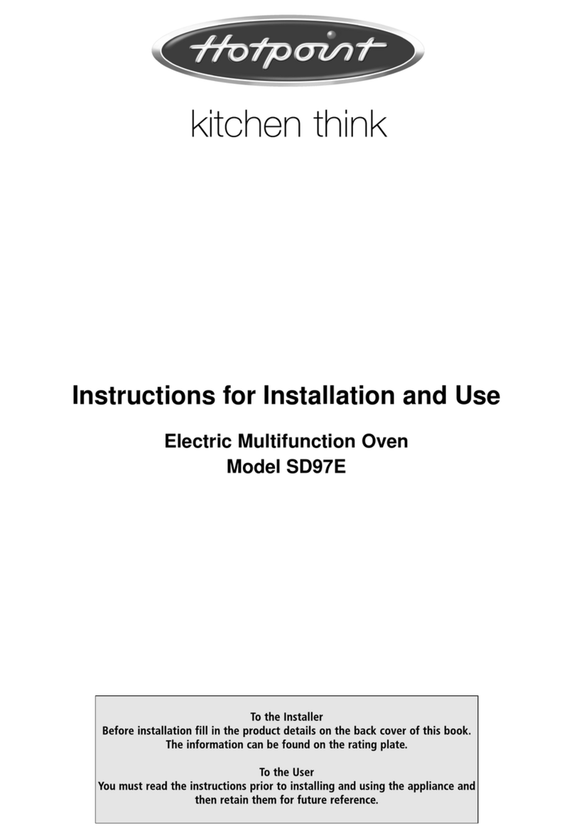 Hotpoint SD97E User manual Hotpoint SD97E User manual