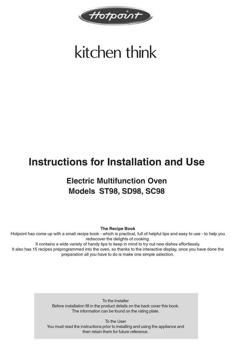 Hotpoint SC98 User manual