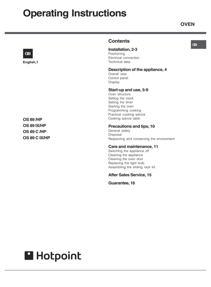 Hotpoint OS89 operating instructions