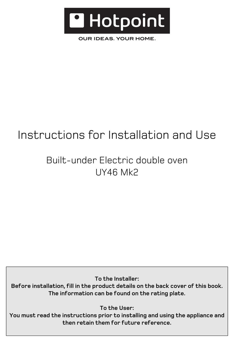 Hotpoint UY46 Mk2 Instructions for installation and use