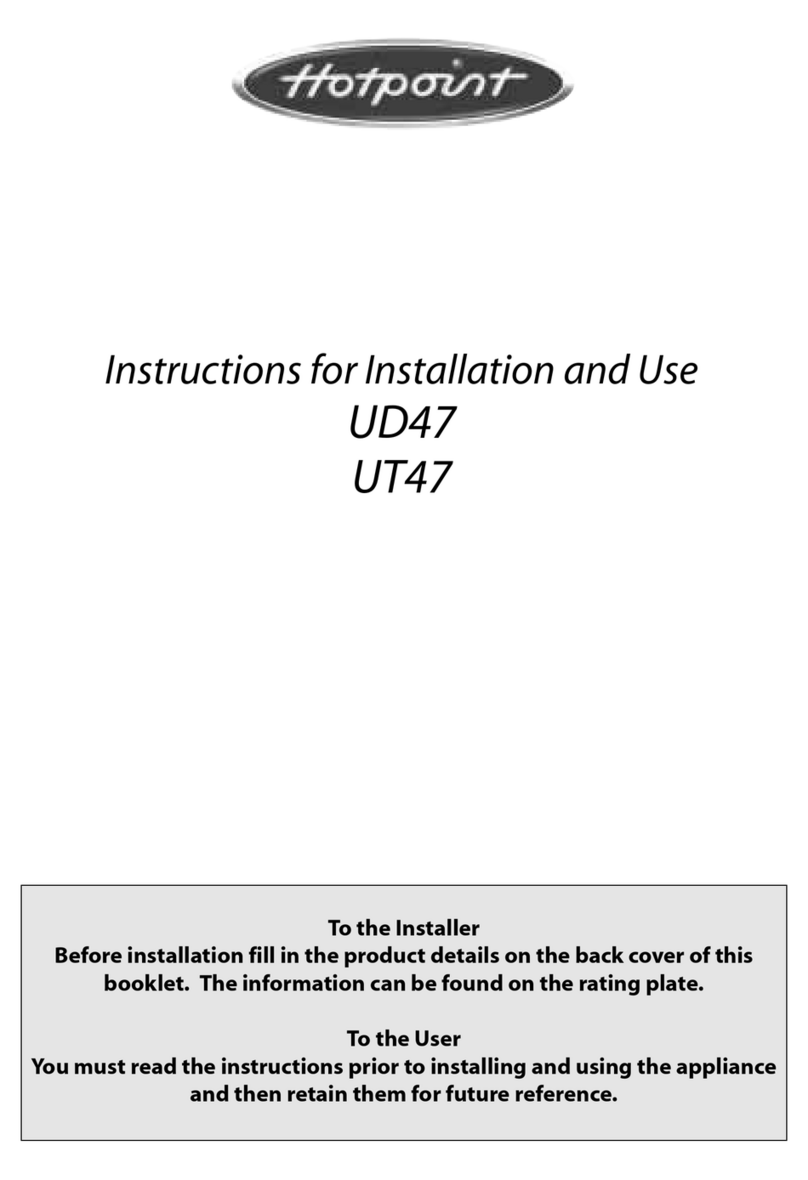 Hotpoint UD47 User manual Hotpoint UD47 User manual
