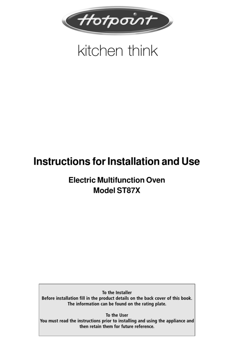 Hotpoint ST87X Instructions for installation and use