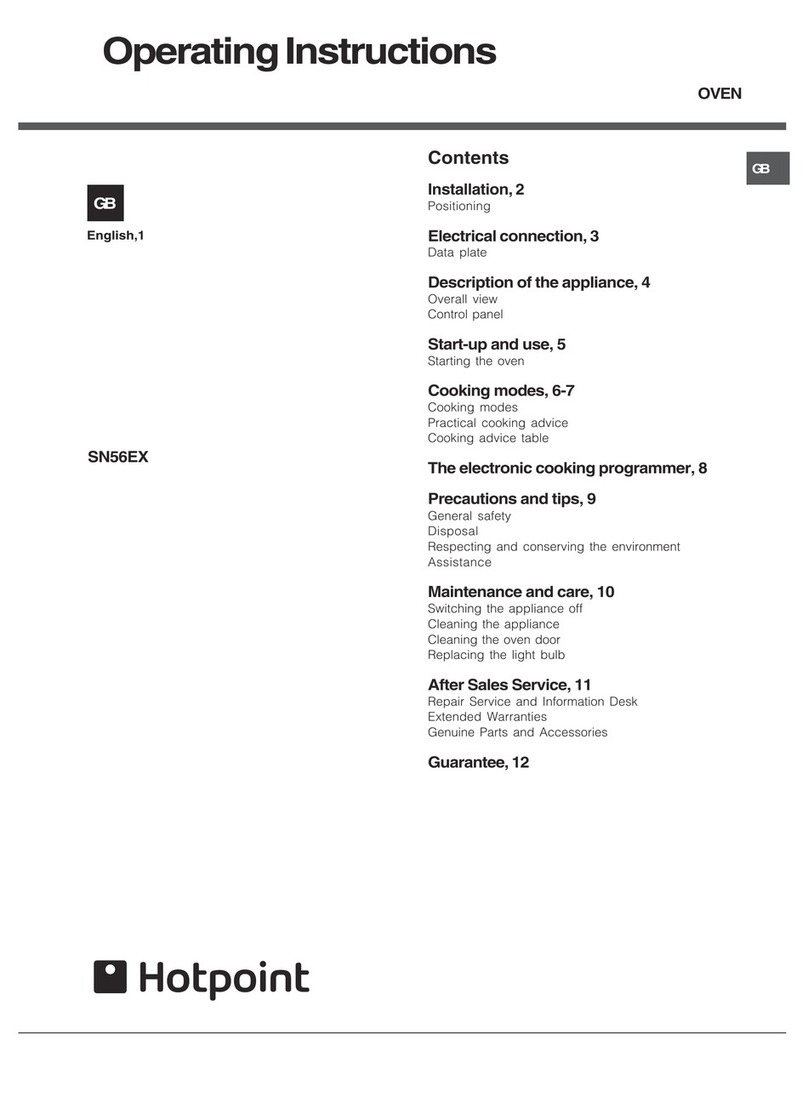 Hotpoint SN56EX operating instructions