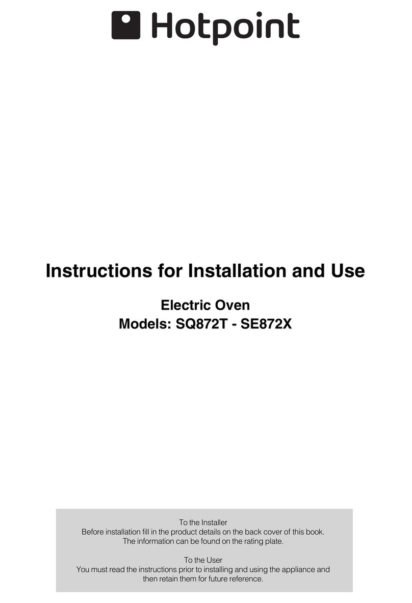 Hotpoint SQ872T - SE872X Instructions for installation and use