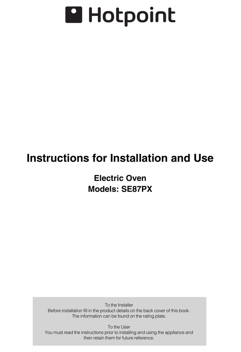 Hotpoint SE87PX User manual