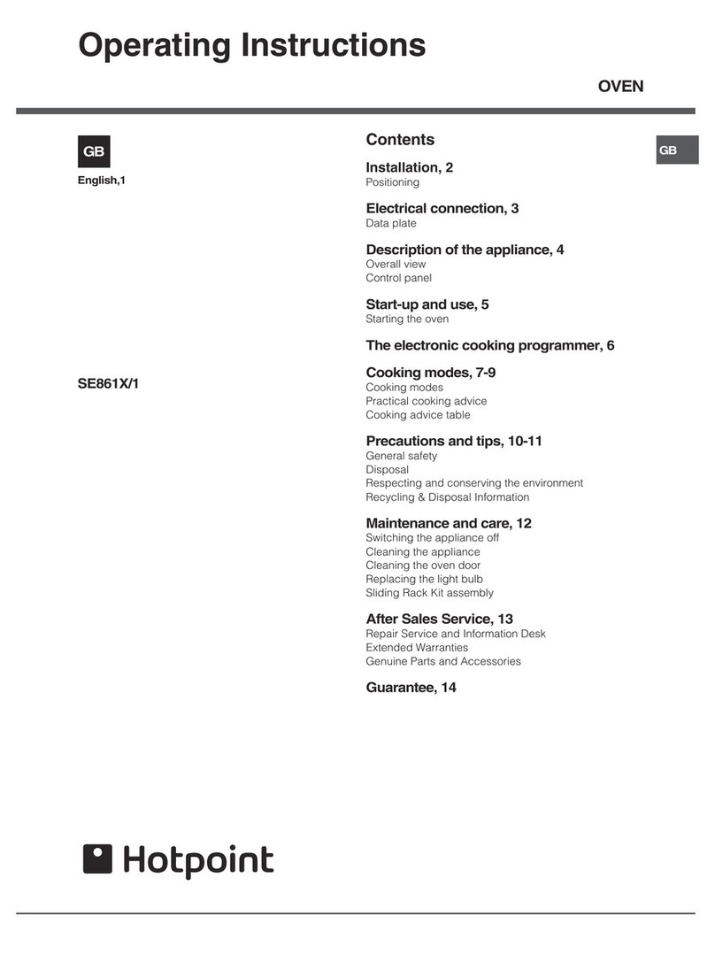 Hotpoint SE861X/1 User manual Hotpoint SE861X/1 User manual