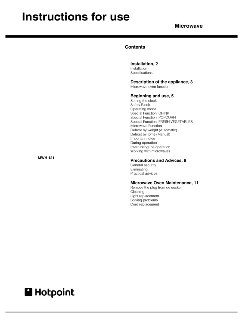 Hotpoint MWH 121 Instructions for use