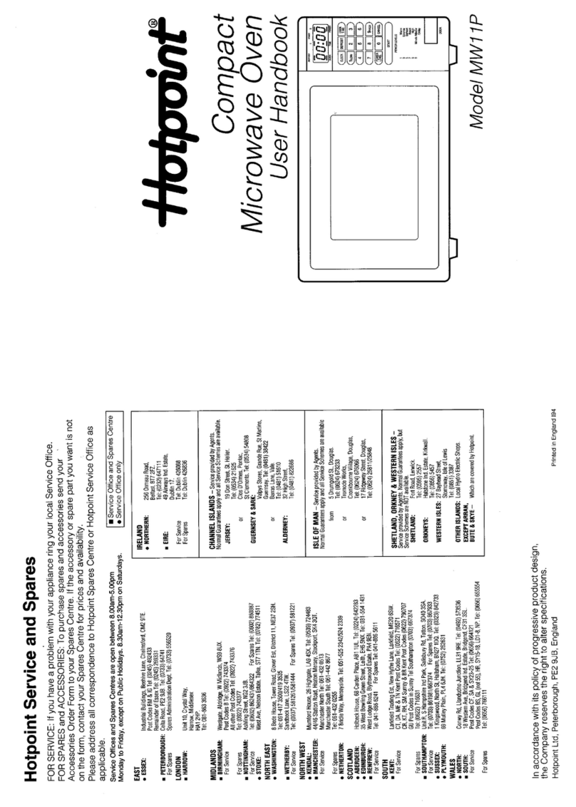 Hotpoint MW11P User handbook