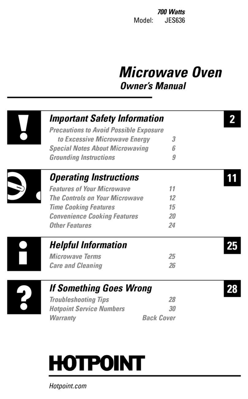 Hotpoint JES636 owner's manual