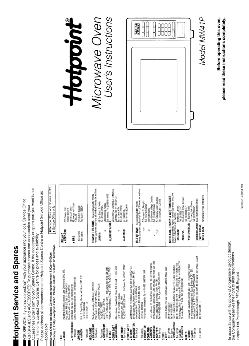 Hotpoint MW41P User manual