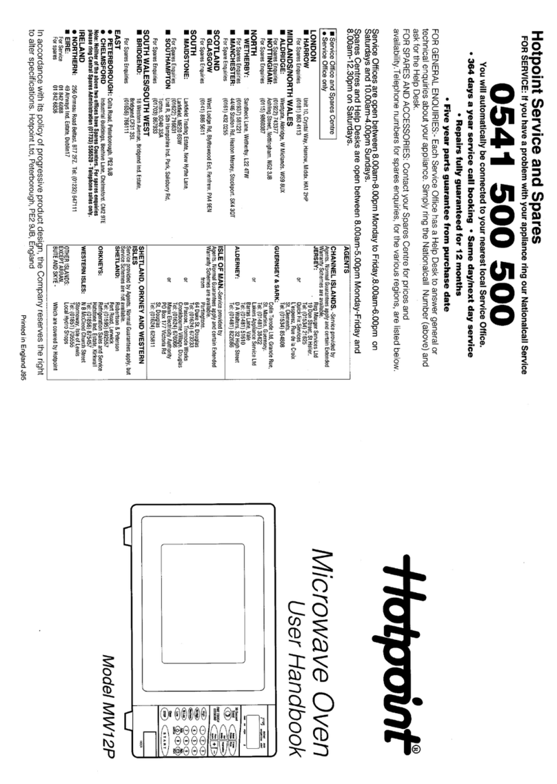 Hotpoint MW12P Instruction Manual