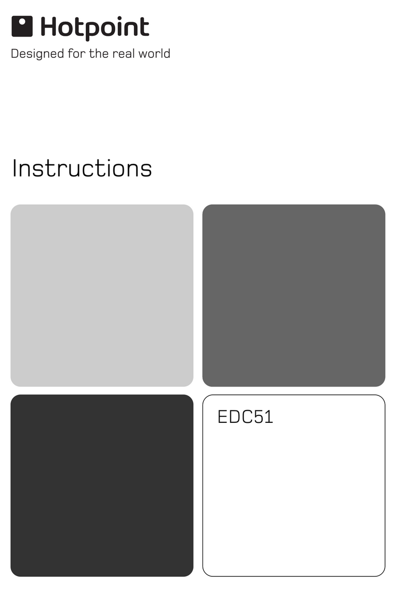 Hotpoint EDC51 User manual Hotpoint EDC51 User manual