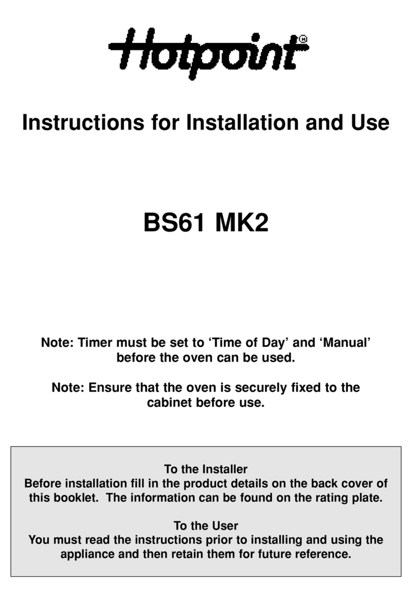Hotpoint BS61 MK2 Instructions for installation and use