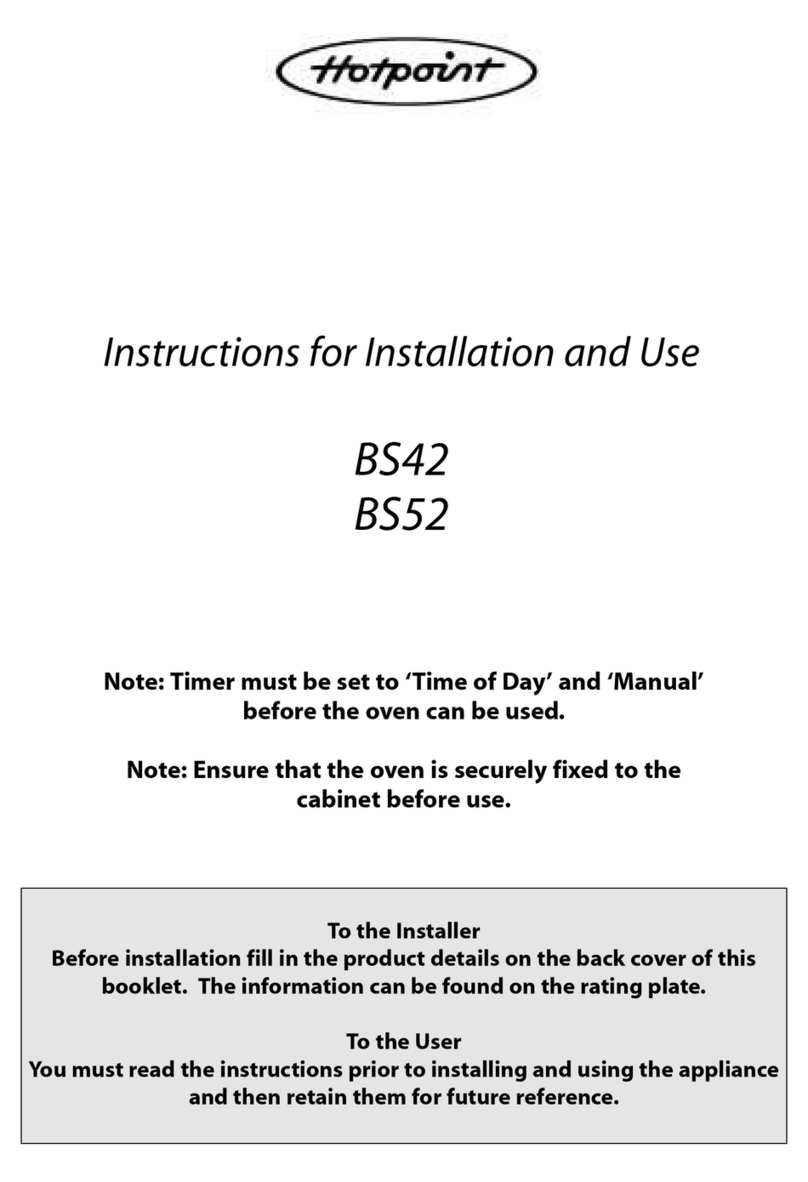 Hotpoint BS42 BS52 User manual