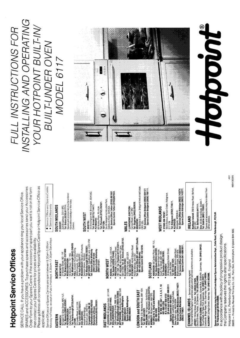 Hotpoint 6117 User manual
