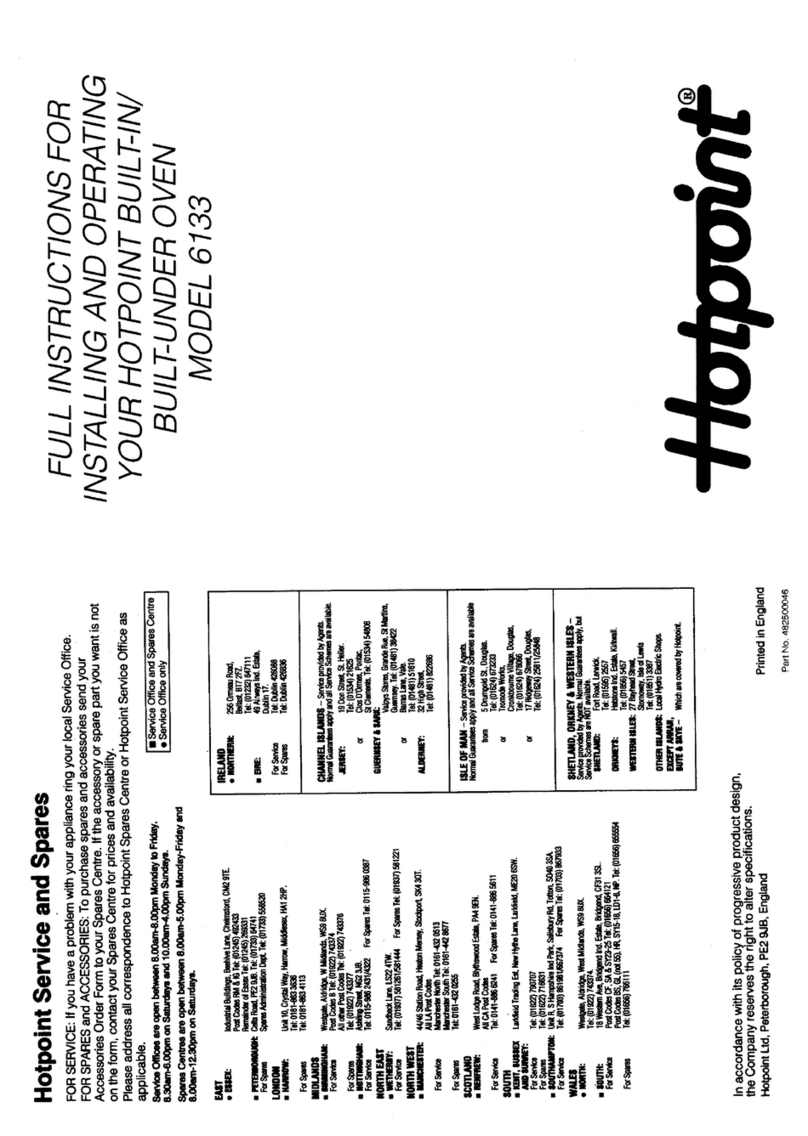 Hotpoint 6133 User manual