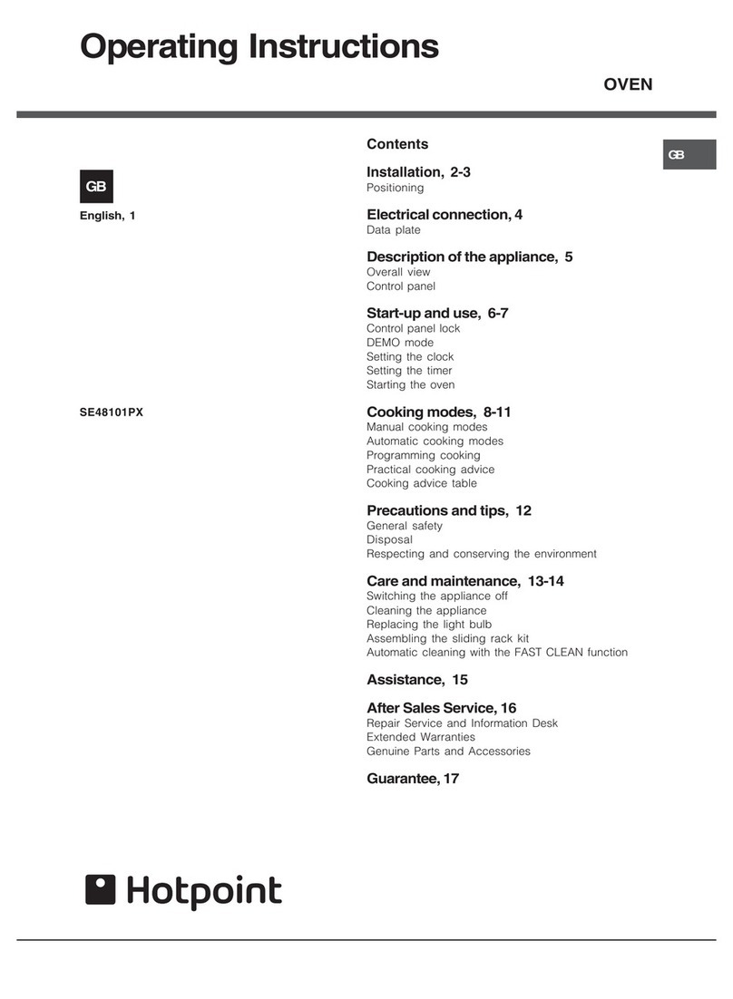 Hotpoint SE48101PX operating instructions