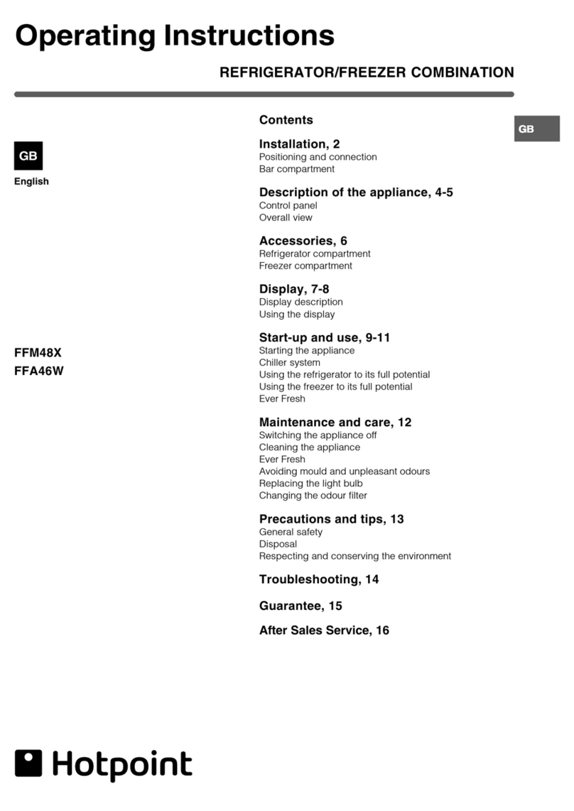 Hotpoint FFA46W operating instructions