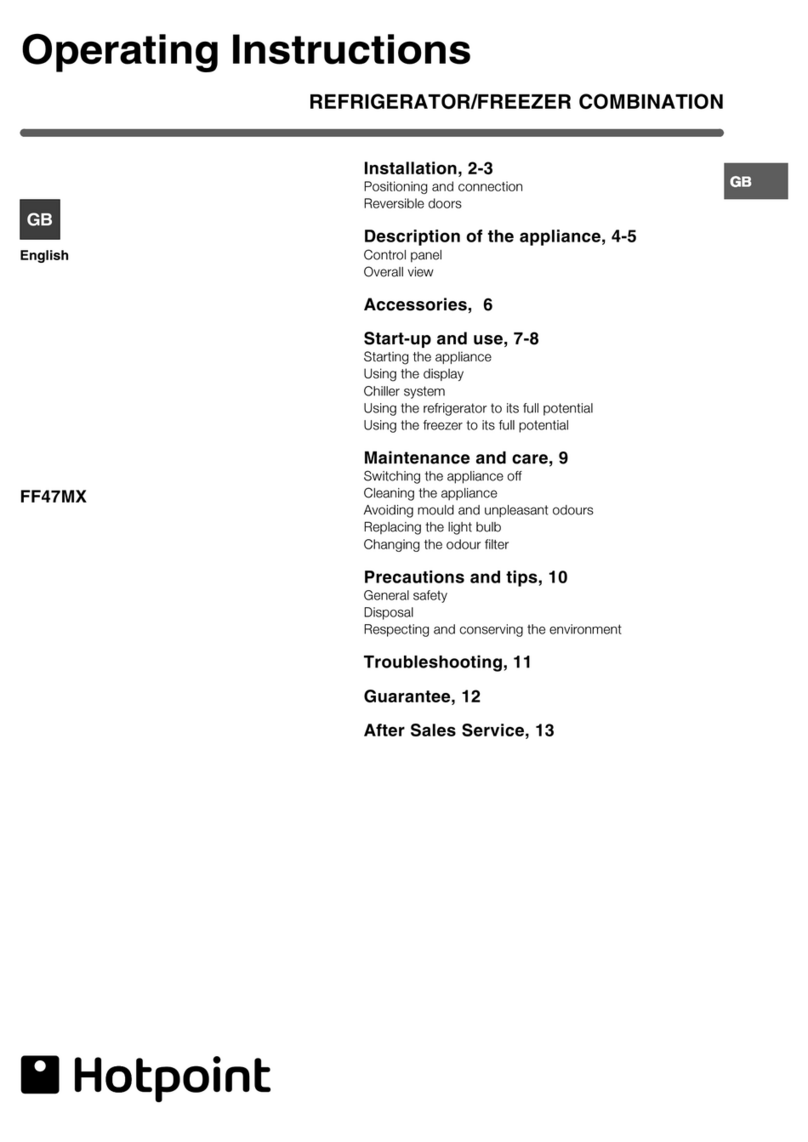 Hotpoint FF47MX operating instructions