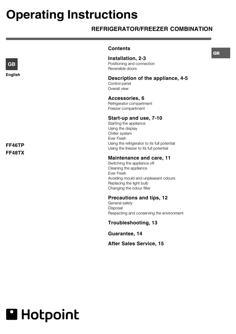 Hotpoint FF46TP operating instructions