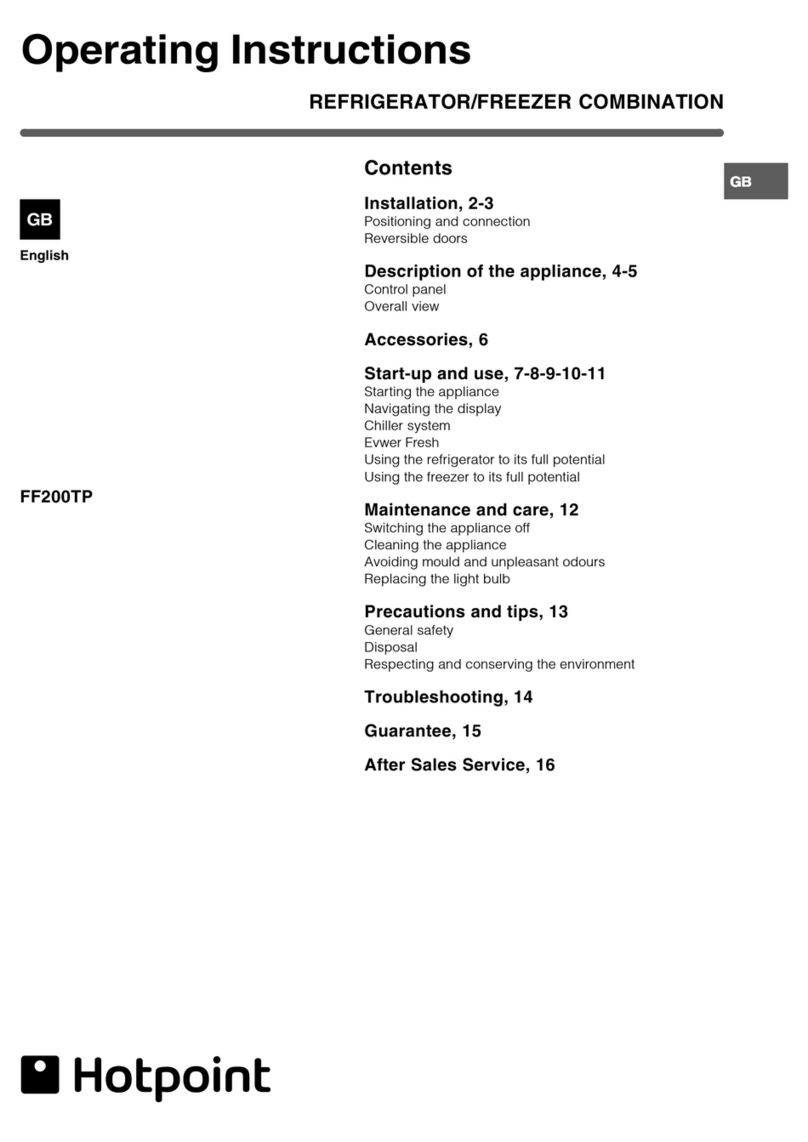 Hotpoint FF200TP operating instructions
