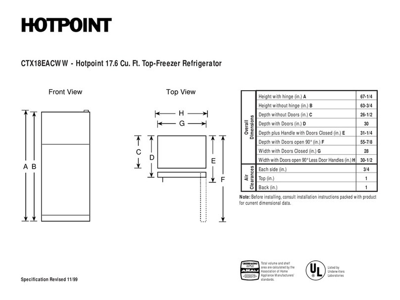 Hotpoint CTX18EACAA User manual