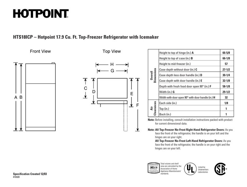 Hotpoint HTS18ICP User manual