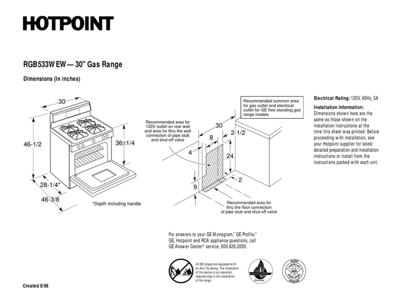 Hotpoint RGB533WEW User manual