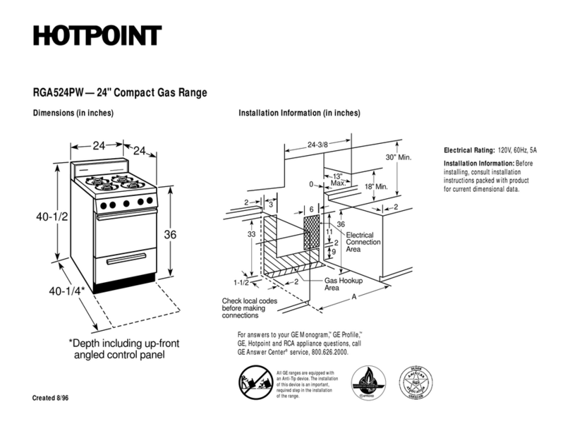 Hotpoint RGA524EW User manual