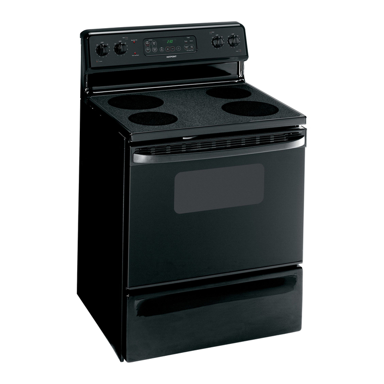 Hotpoint RB787DPWW - Electric Range User manual
