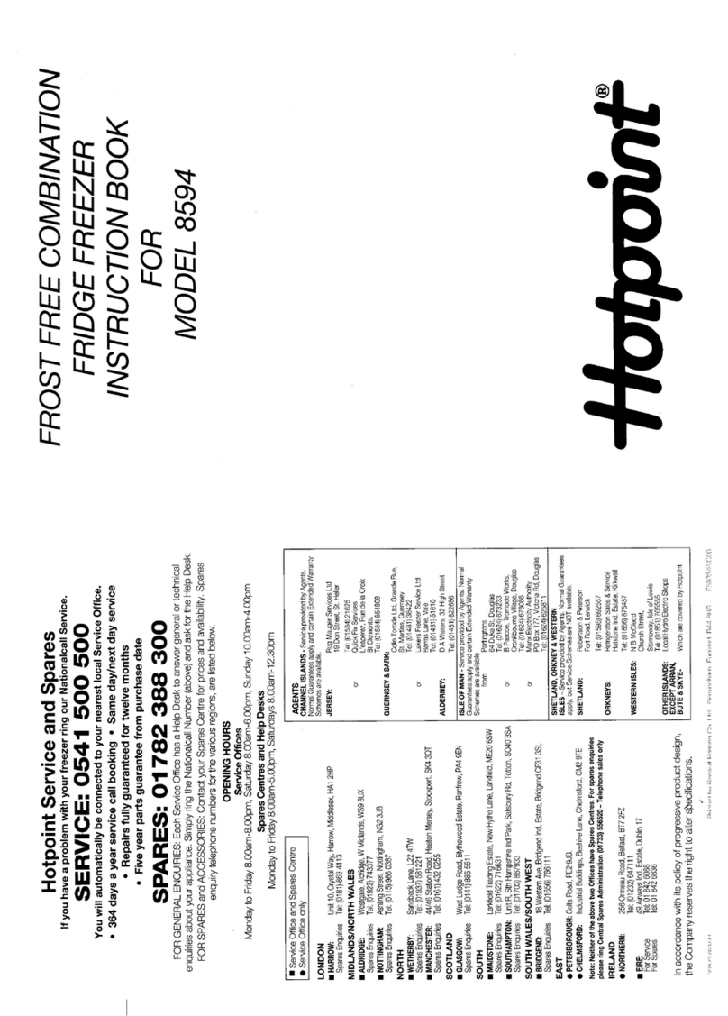 Hotpoint 8594 Instruction book