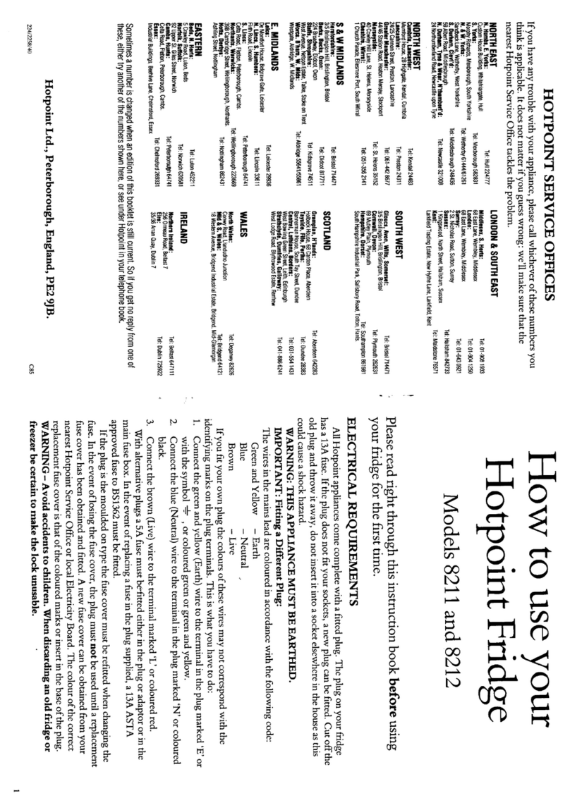 Hotpoint 8211 user manual